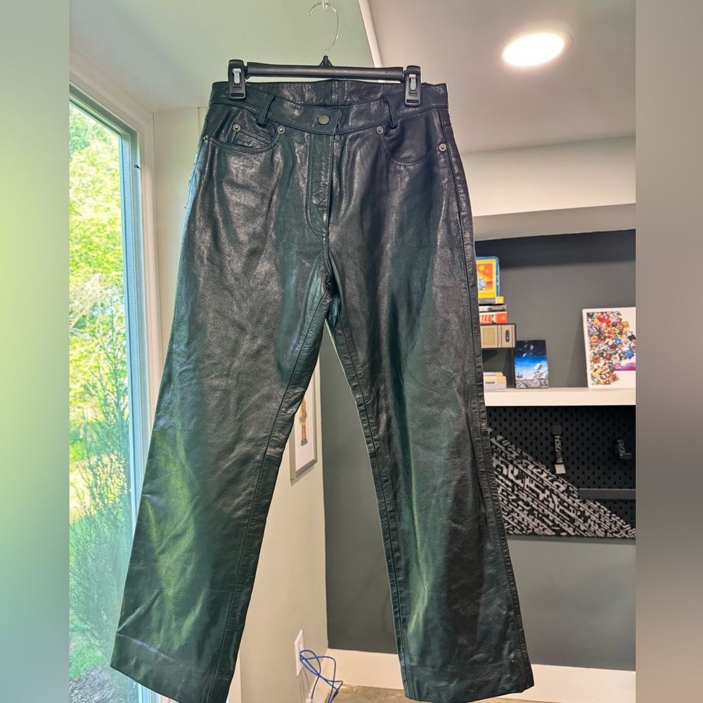 Whet Blu Vintage Black Leather Pants Size Medium/10